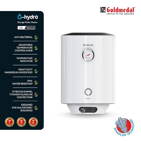 Image of Goldmedal G-Hydro 15 Liters 5 Star Rated Storage Water Heater (Geyser)