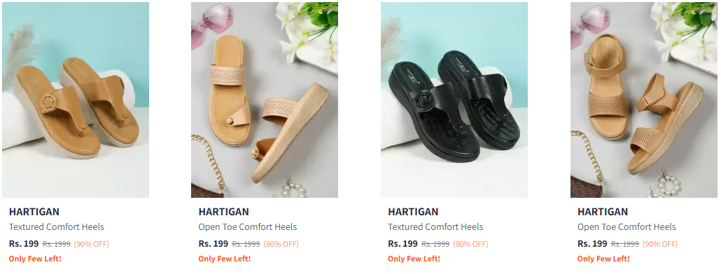 Image of HARTIGAN Textured Women's Comfort Heels Starting at ₹199