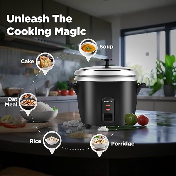 Image of HAVELLS RISO Plus 1.8 liter 1 Bowl Rice Cooker| 700 W 