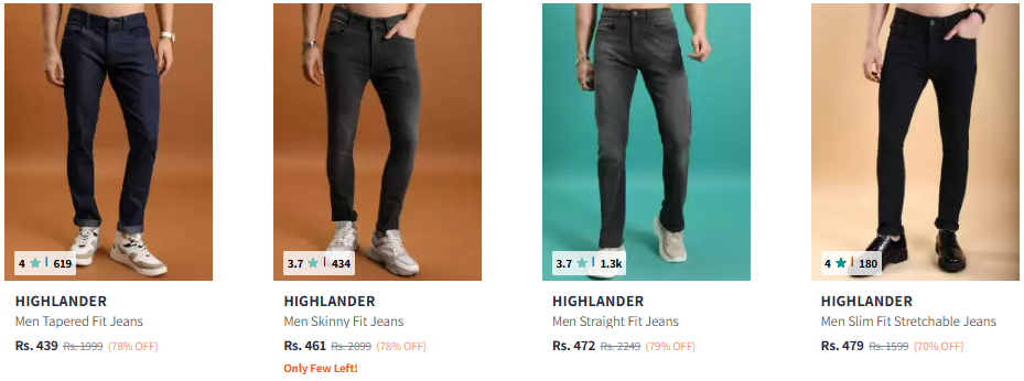 Image of HIGHLANDER Men Jeans Starting at ₹439