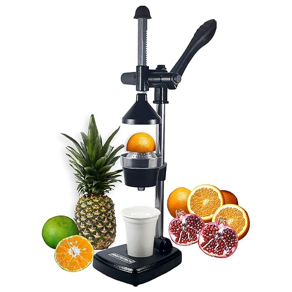 Image of HKUTOTECH Aluminium Hand Press Citrus Fruit Juicer, Cold Press Juicer, Manual Hand Press Juicer