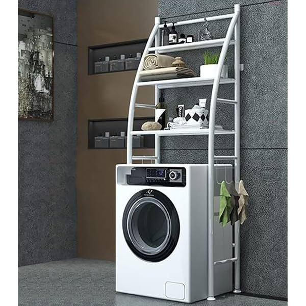 Image of HOOBRO 3 Layer Over The Washing Machine Storage Rack Metal Bathroom 