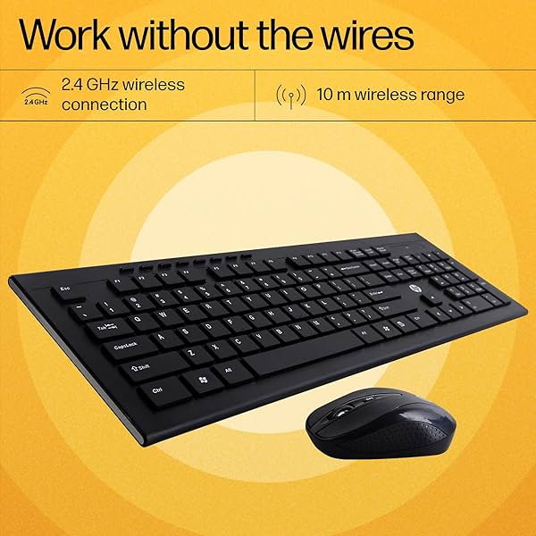 Image of HP USB Wireless Spill Resistance Keyboard and Mouse Set