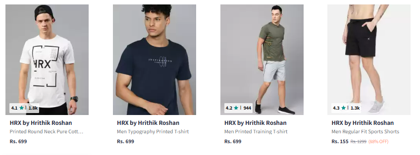 Image of HRX By Hrithik Roshan Clothing up to 90% Discount 