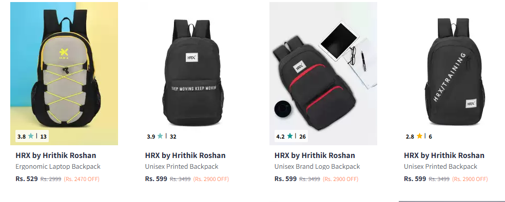 Image of HRX by Hrithik Roshan Laptop Backpack Starting At @₹529