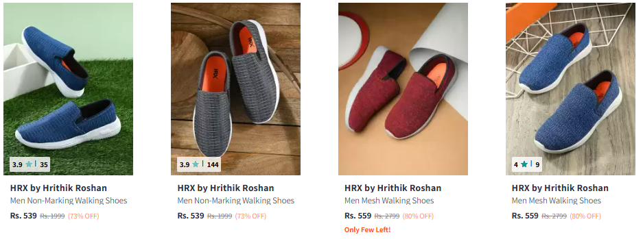 Image of HRX by Hrithik Roshan Men Blue Non-Marking Walking Shoes 3.9 | 35 Ratings Starting Price@ ₹539