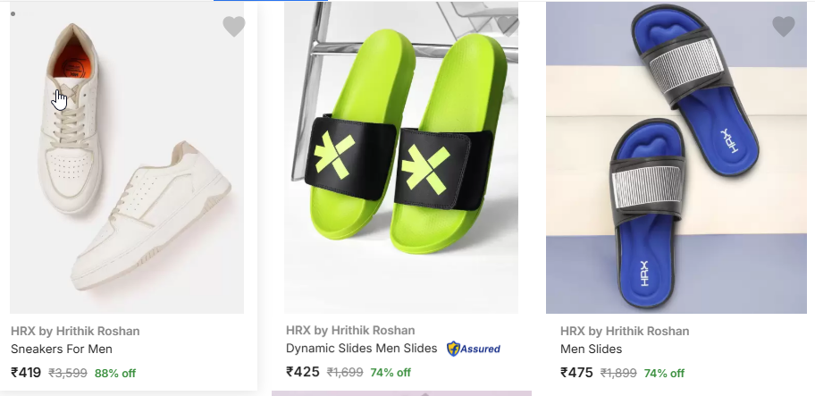 Image of HRX by Hrithik Roshan Men Footwear Starting At @₹419