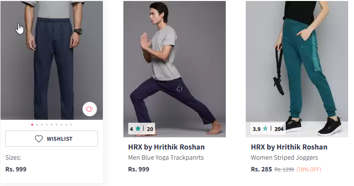 Image of HRX by Hrithik Roshan Men Lifestyle Track Pants Starting At @₹239