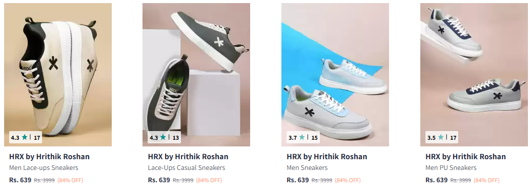 Image of HRX by Hrithik Roshan Men Sneakers Starting at ₹639