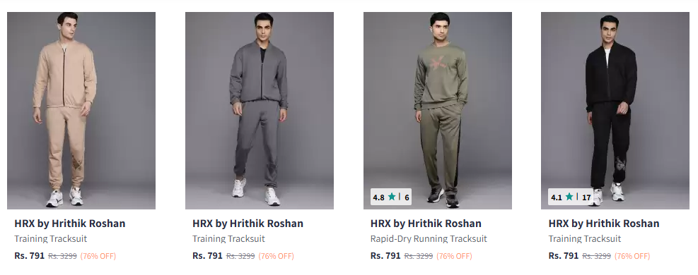 Image of HRX by Hrithik Roshan Training Tracksuit Starting At @₹791 