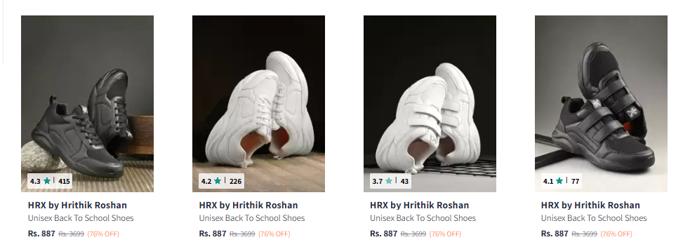 Image of HRX by Hrithik Roshan Unisex School Shoes Starting at ₹887 @ #Myntra