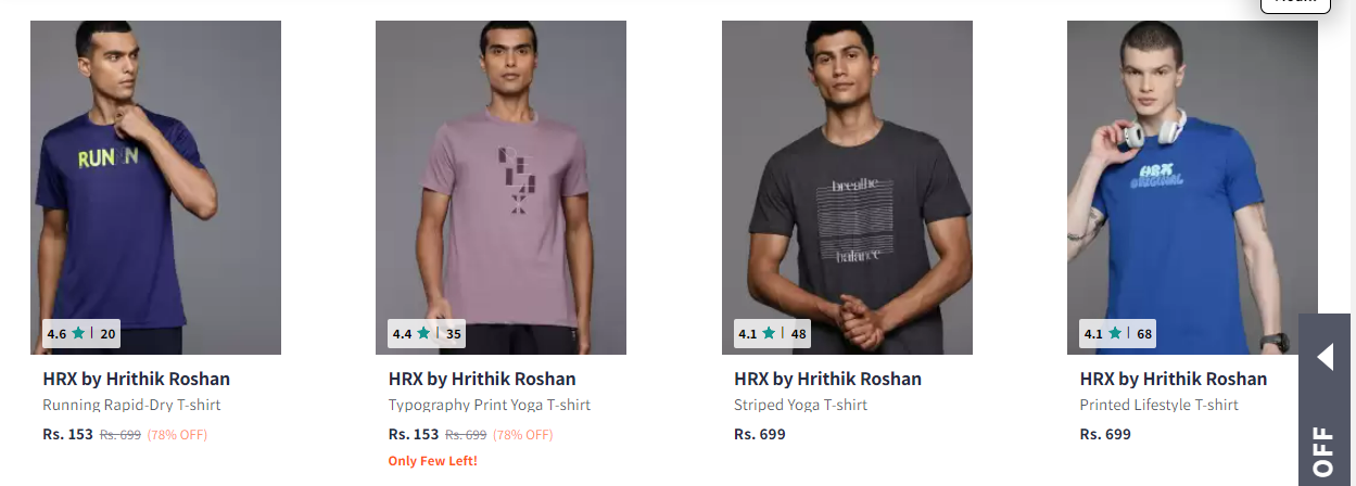 Image of HRX by Hrithik Roshan Up to 78 % Discount 