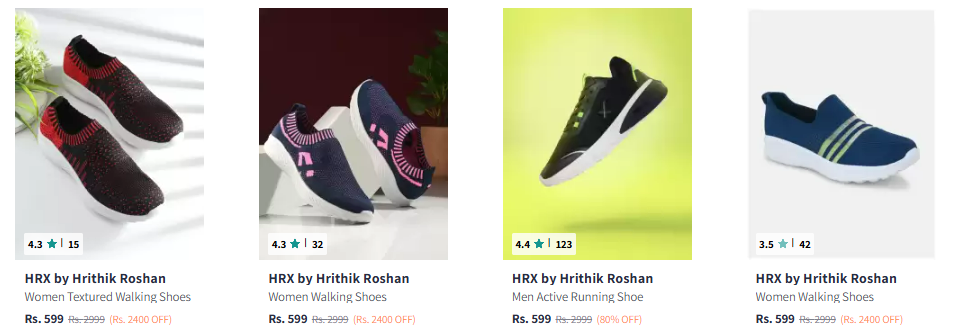 Image of HRX by Hrithik Roshan Women Walking Shoes starting at ₹599 @ #Myntra 