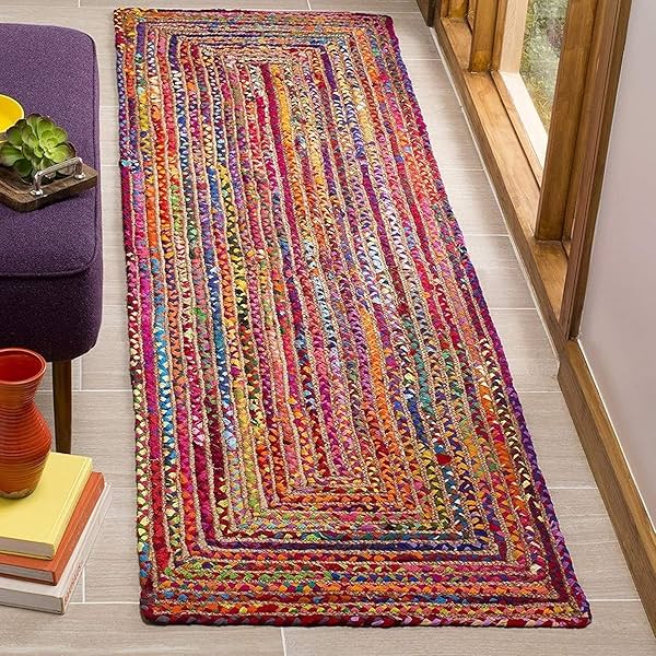 Image of Habere India Jute Carpet, rectangular 2*5, multicolor.