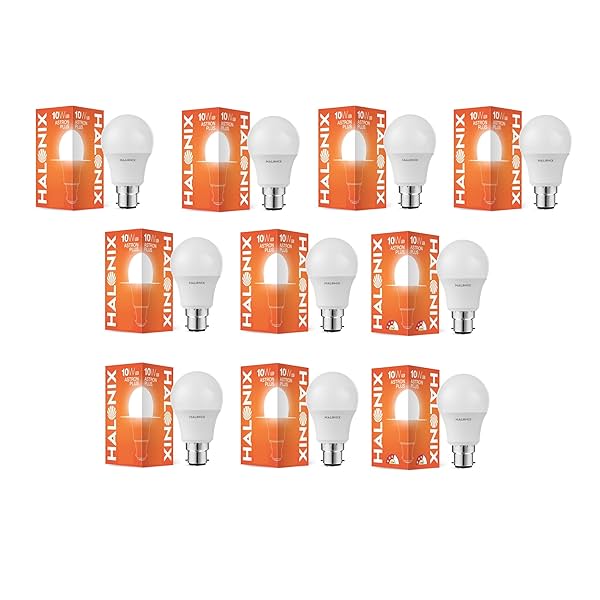 Image of Halonix 10 Watt B22D LED Bulb, Pack of 10,