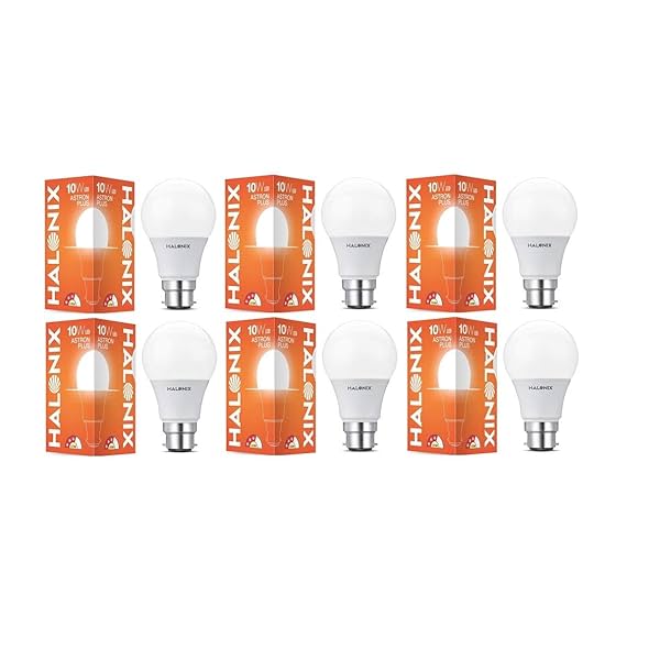 Image of Halonix 10W B22D Led White Bulb, Pack of 6