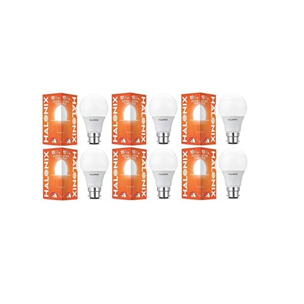 Image of Halonix 10W B22D Led White Bulb, Pack of 6