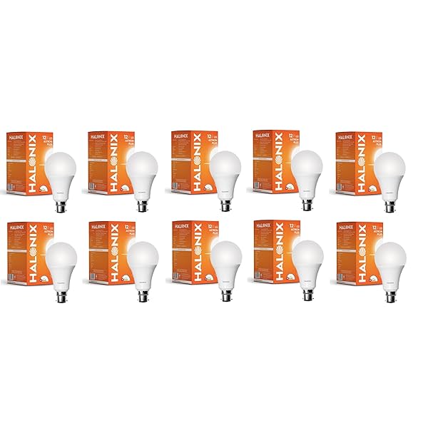 Image of Halonix 12W B22 Base LED Bulb – Cool Daylight (6500k) |Pack of 10