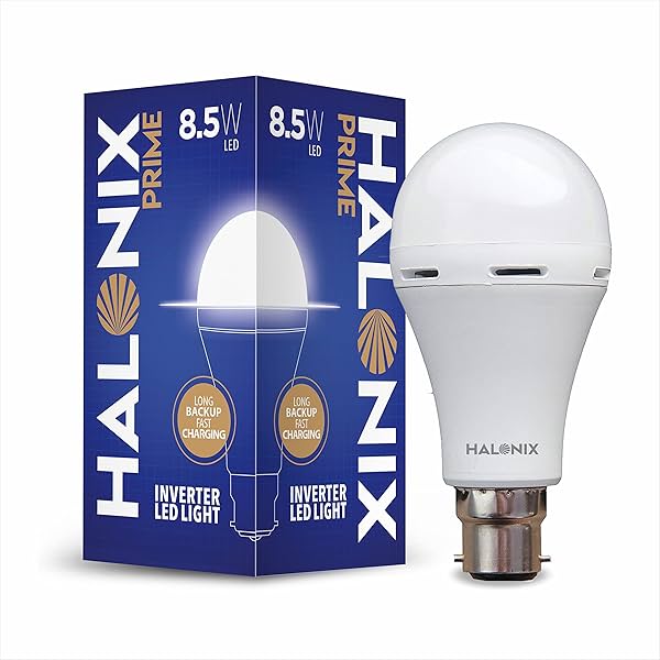 Image of Halonix 8.5 Watt B22 LED White Rechargeable Emergency light Inverter Bulb