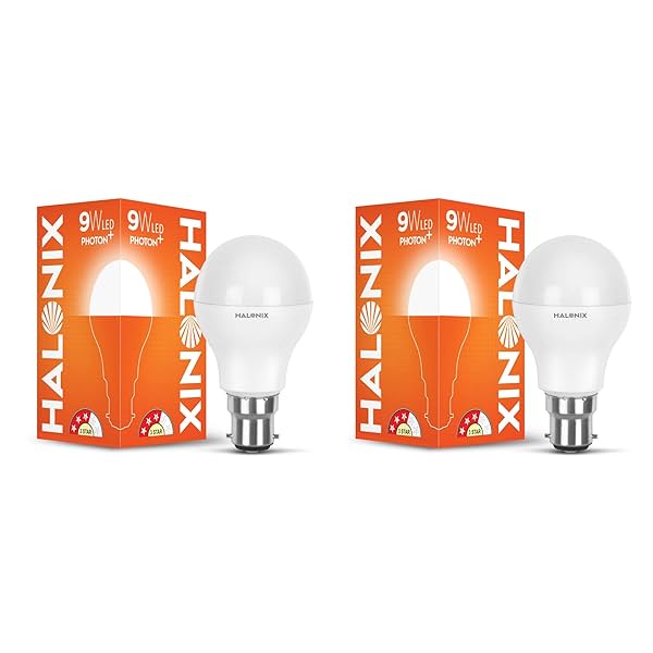 Image of Halonix 9-Watt LED Bulb Astron Plus Base B22 (Yellow) Pack of 2