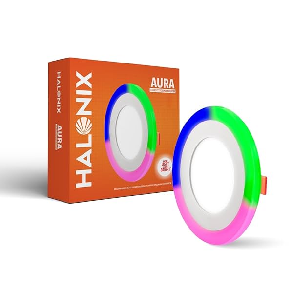 Image of Halonix Aura 3W+3W Multicolor Recessed Downlighter (Pack of 1)