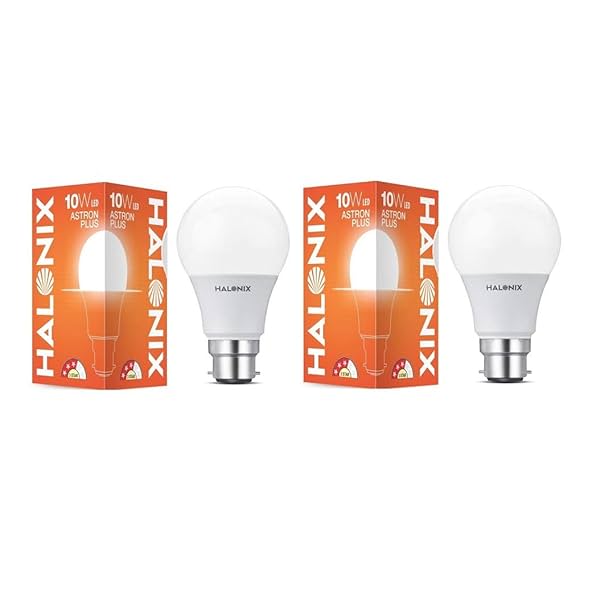 Image of Halonix B22D 10-Watt Led Astron Plus (White, Round) - Pack of 2