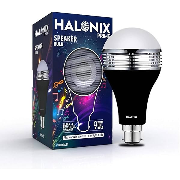 Image of Halonix Bluetooth LED Speaker Bulb 9Watt/0.5Watt, B22