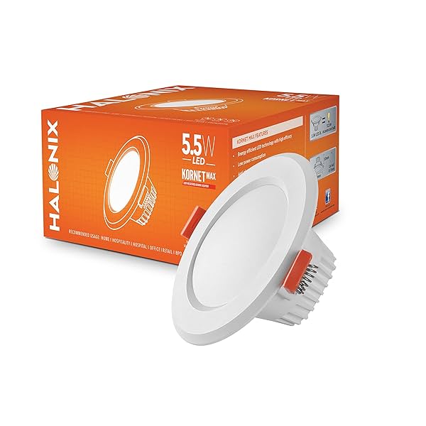 Image of Halonix Kornet 5.5-Watt Concealed downlighter | Junction Box Downlighter | Cut Out- 3 inch | Surge Protection - Upto 4 K