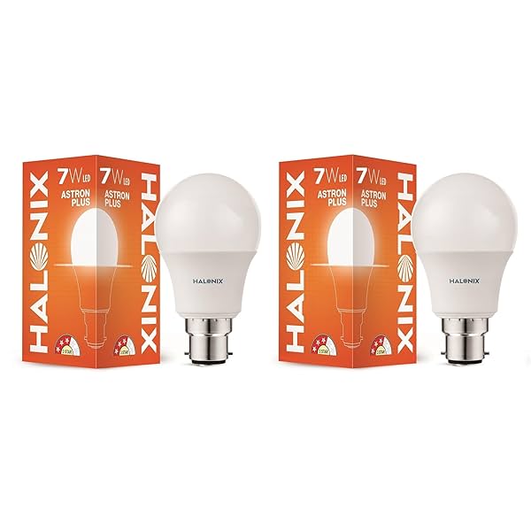 Image of Halonix Photon Plus Base B22 7-Watt LED Bulb (Cool Day Light) - Pack of 2