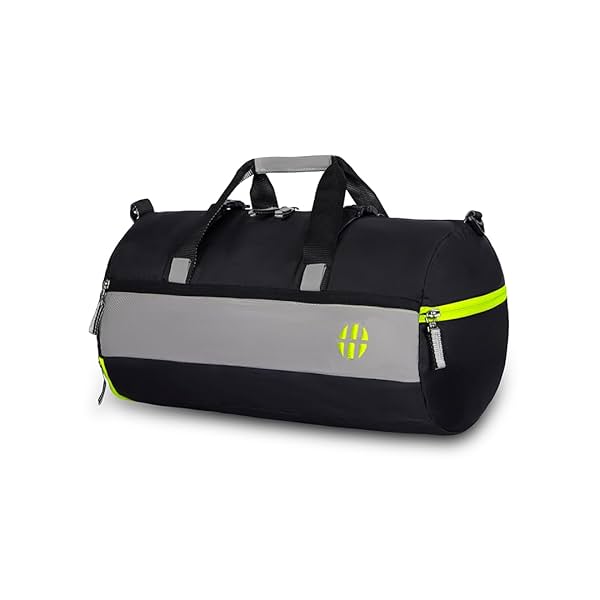 Image of Harissons Trinity 28L Water Resistant Sports Duffel Bag (Black & Green)