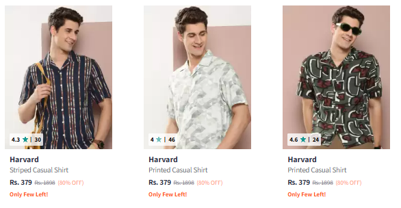 Image of Harvard Brand Men's Shirt @ Flat 80% Discount