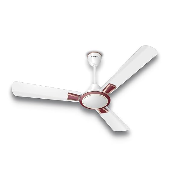 Image of Havells 1200mm Astura Energy Saving Ceiling Fan (White Maroon, Pack of 1) 1 Star