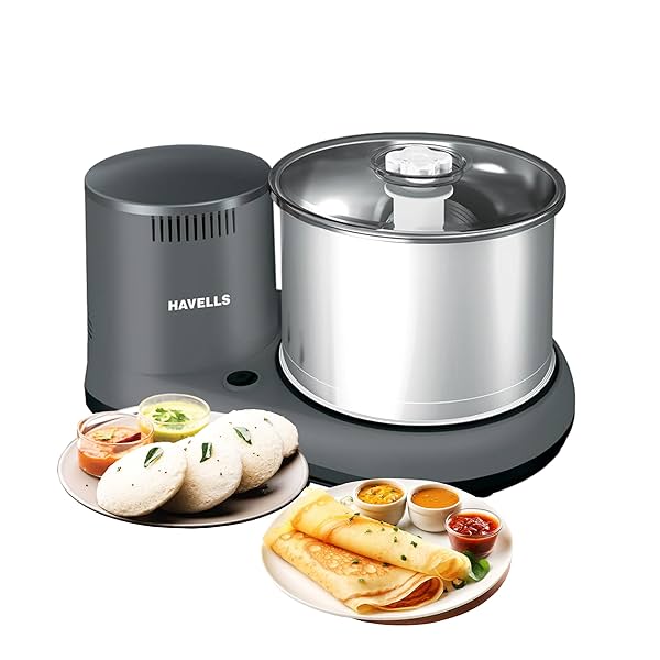 Image of Havells Alai Plus 2 Ltr Wet Grinder with Food Grade Stainless Steel Drum