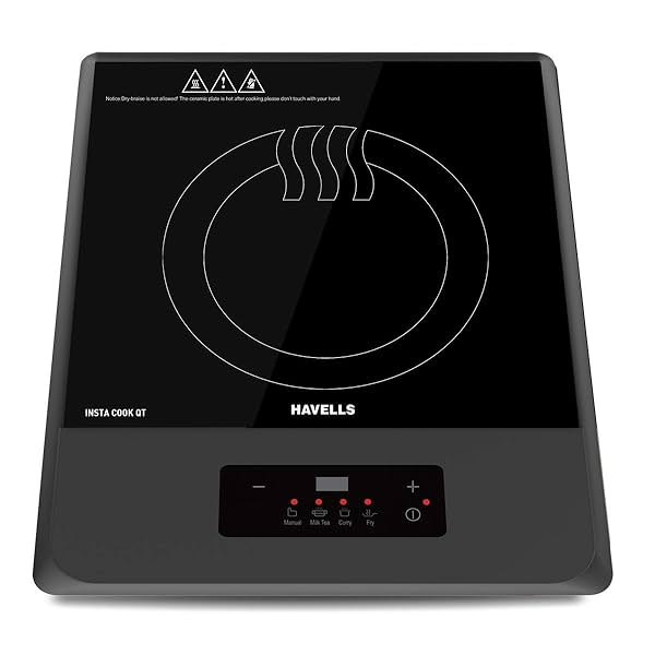 Image of Havells Insta Cook QT Induction Metal Cooktop, Grey, 1200 W