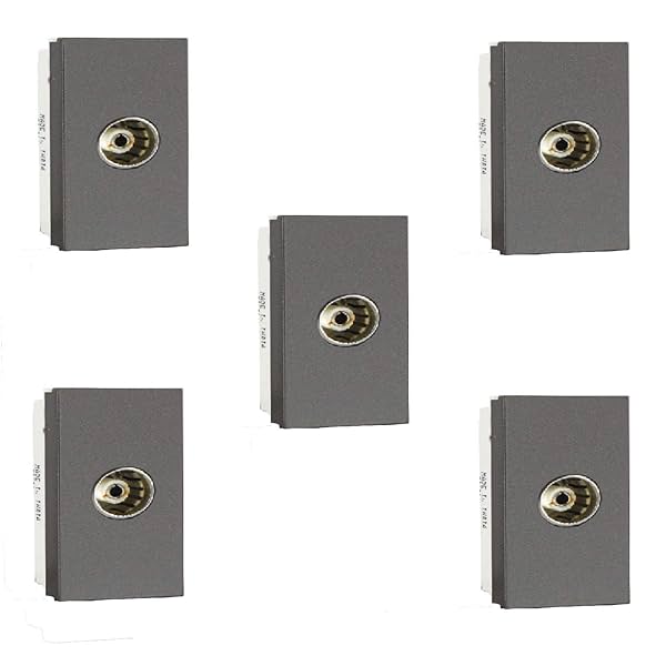 Image of Havells ORO TV Socket ORO (Magnesium Grey,Pack of 5)