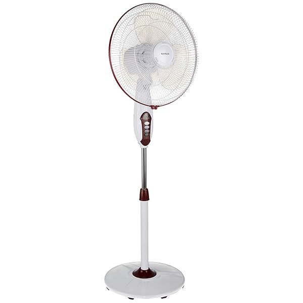 Image of Havells Sprint LED 400mm Pedestal Fan (Wine Red)