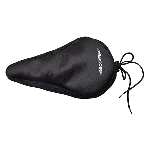 Image of Hero Pure Gel Saddle Seat Cover with 3D Anti-Slip Granules for Cycle - Black