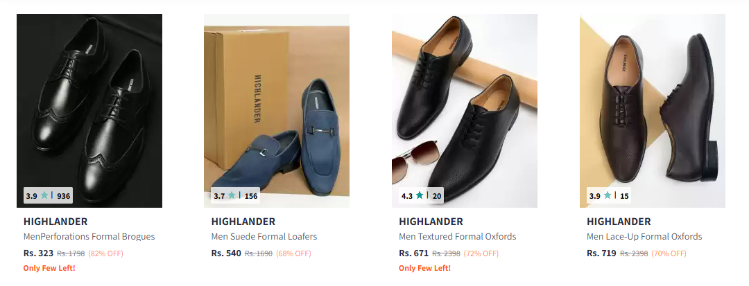 Image of Highlander Men's formal Shoes Minimum 68% Discount