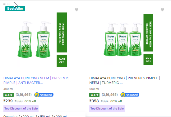 Image of Himalaya Face Wash Up to 60% Discount