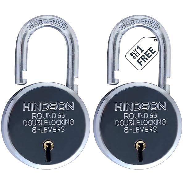 Image of Hindson India Round 65mm Padlock (Pack of 2)