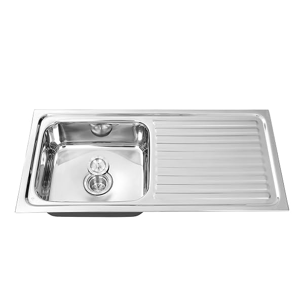 Image of Hindware Stainless Steel Single Bowl Kitchen Sink (40x20x8)