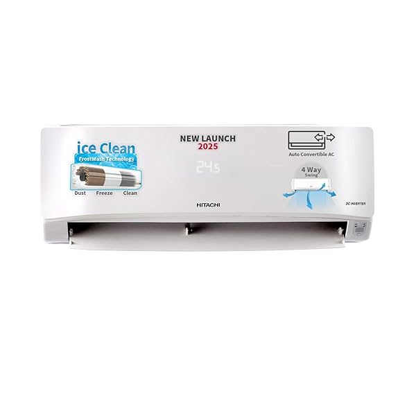 Image of Hitachi 1 Ton Class 5 Star 5400STXL RAS.G512PCBIBT, White) Split AC