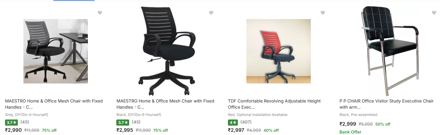 Image of Home & Office Chair Starting at ₹2990 