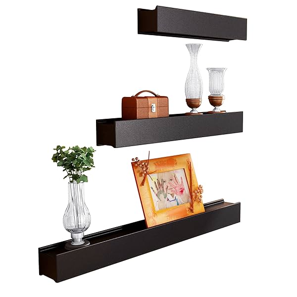 Image of Home Sparkle Set of 3 Wall Shelves Engineered Wood