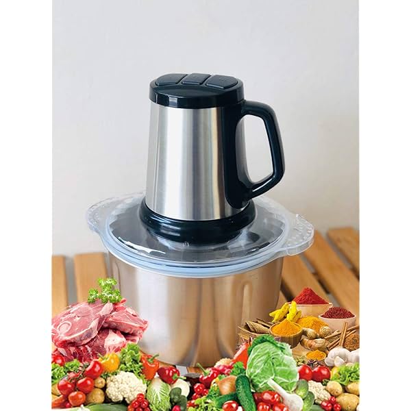 Image of HomeFast Electric Meat Grinder 3 Speeds Stainless Steel 4 Sharp Blades Food Processor for Meat