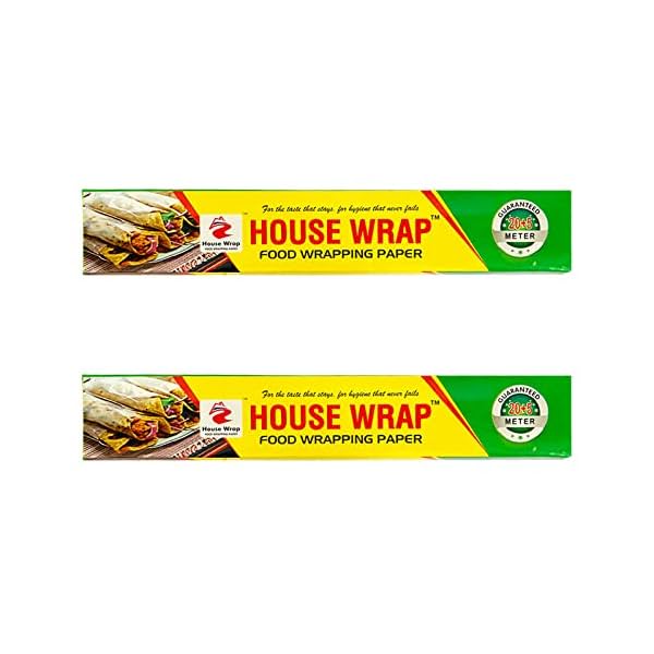 Image of House Wrap Food Wrapping Paper Roll for Food Packing, 25 Meter (Pack of 2) Food Wrapping Paper,