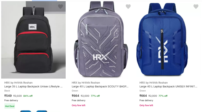 Image of Hrx By Hrithik Roshan Laptop Bags @ Up to 84% Discount