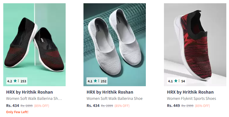 Image of Hrx By Hrithik Roshan Sports Shoes Up to 85% Discount