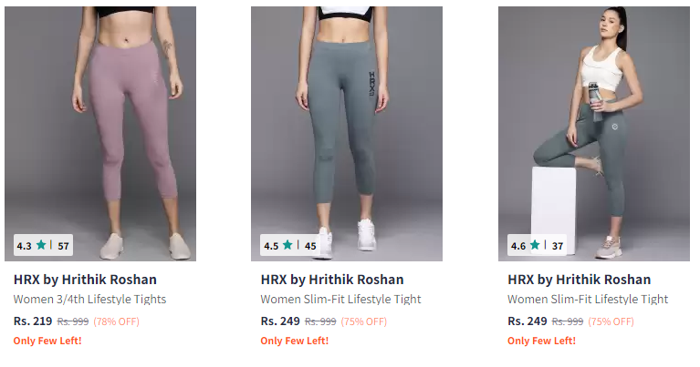 Image of Hrx By Hrithik Roshan Tights Up to 78% Discount