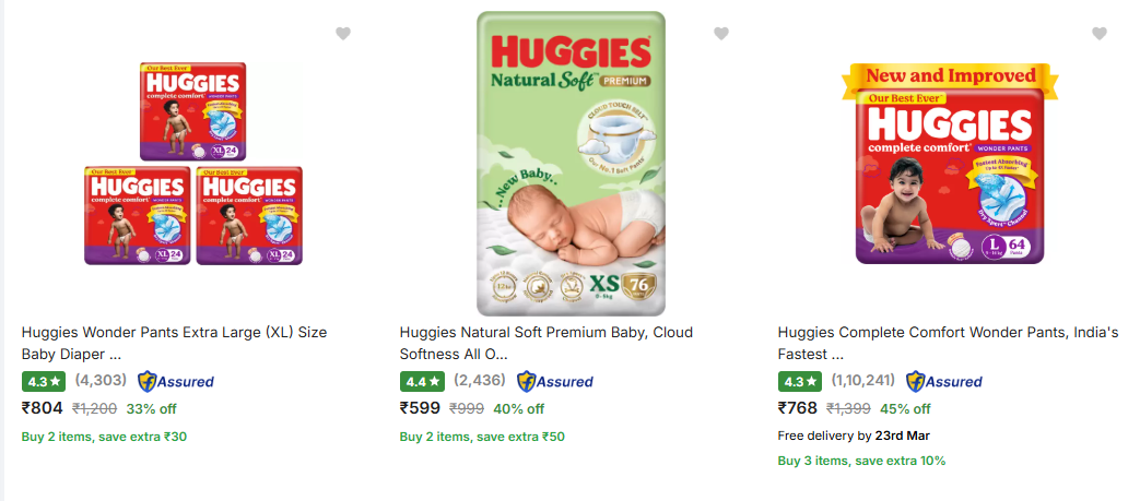 Image of Huggies Baby Diapers up to 40-85% Discount